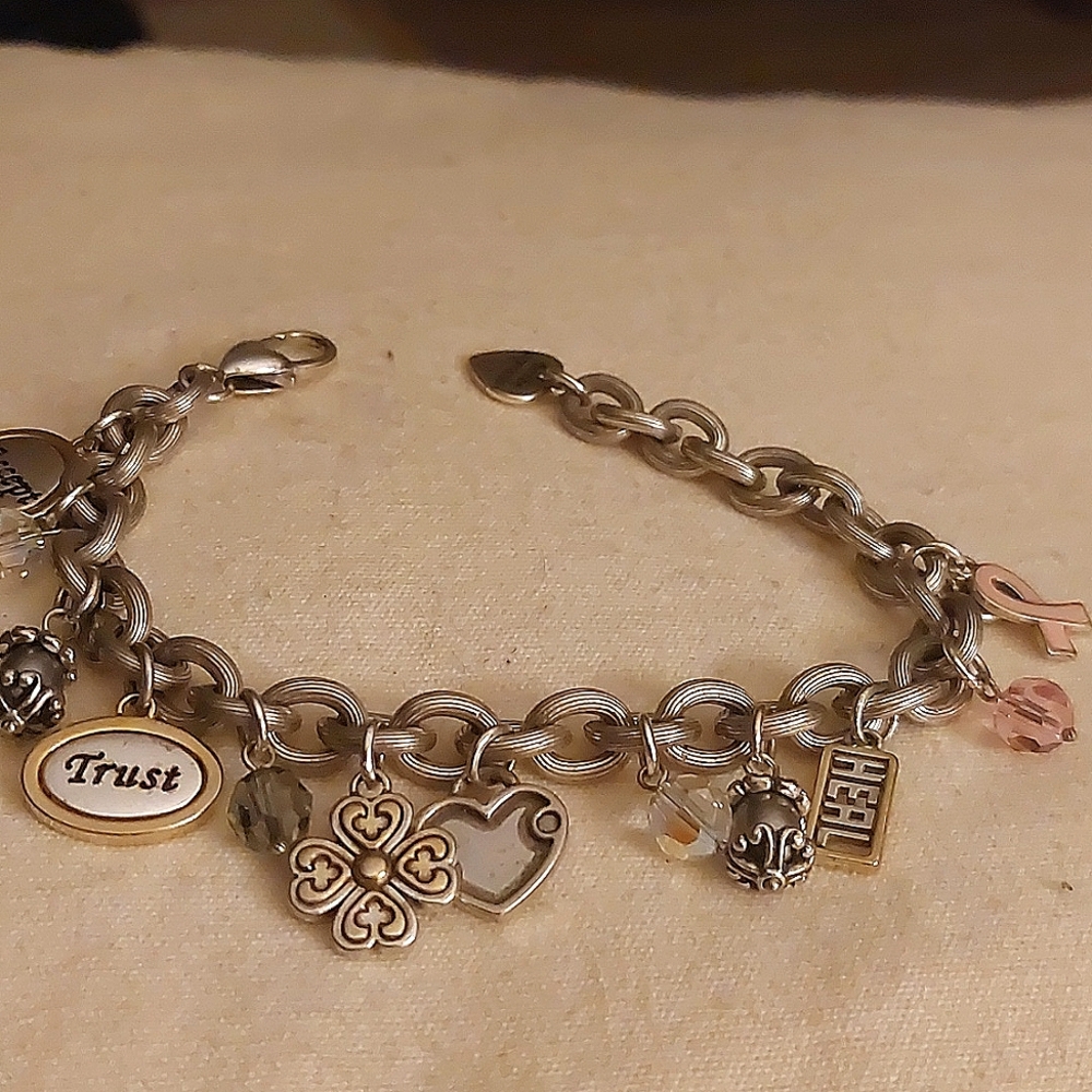 Brighton Power of Pink charm bracelet